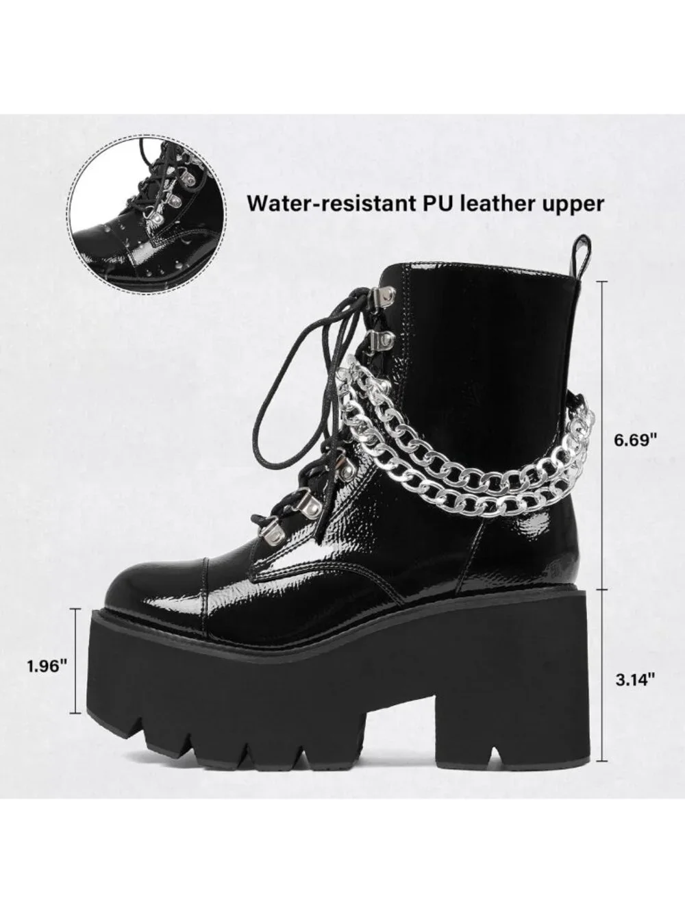 Stylish Women's Platform Ankle Boots | Rave Goth Combat Booties for Trendy Looks